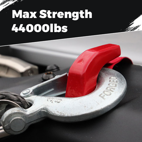 Trucktok 3/8" Forged Steel Winch Hook 44,000 lbs with Safety Latch TruckTok