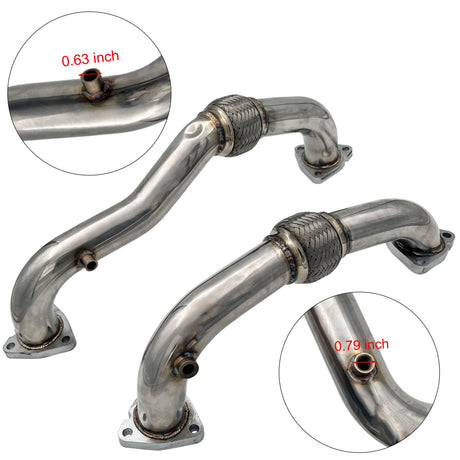 TruckTok 2008-2010 6.4L Ford Powerstork Exhaust Up Pipes & EGR Delete Plates Bypass TruckTok