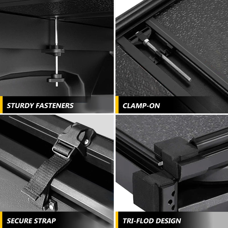 Trucktok 2009-2025 Dodge Ram 1500 5.7FT Hard Tri-Fold Tonneau Cover Truck Bed