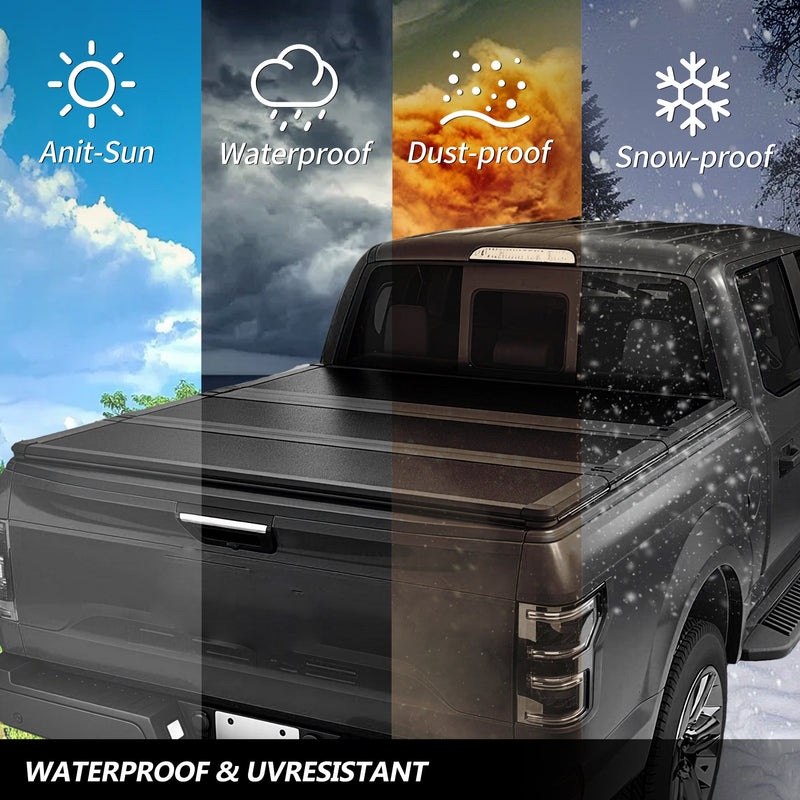 Trucktok 2014-2018 Chevy Silverado Sierra 5.8FT 3-Fold Hard Bed Tonneau Cover