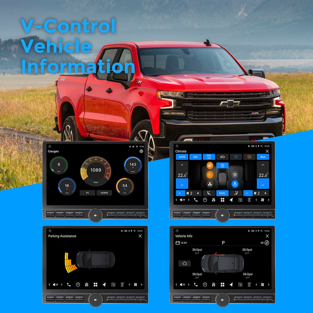 VISION 13” Single DIN Android Car Universal Radio