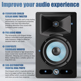 ASM-65X 6" Professional Full Range Studio Monitor Speaker with Built-In DSP Audiopipe