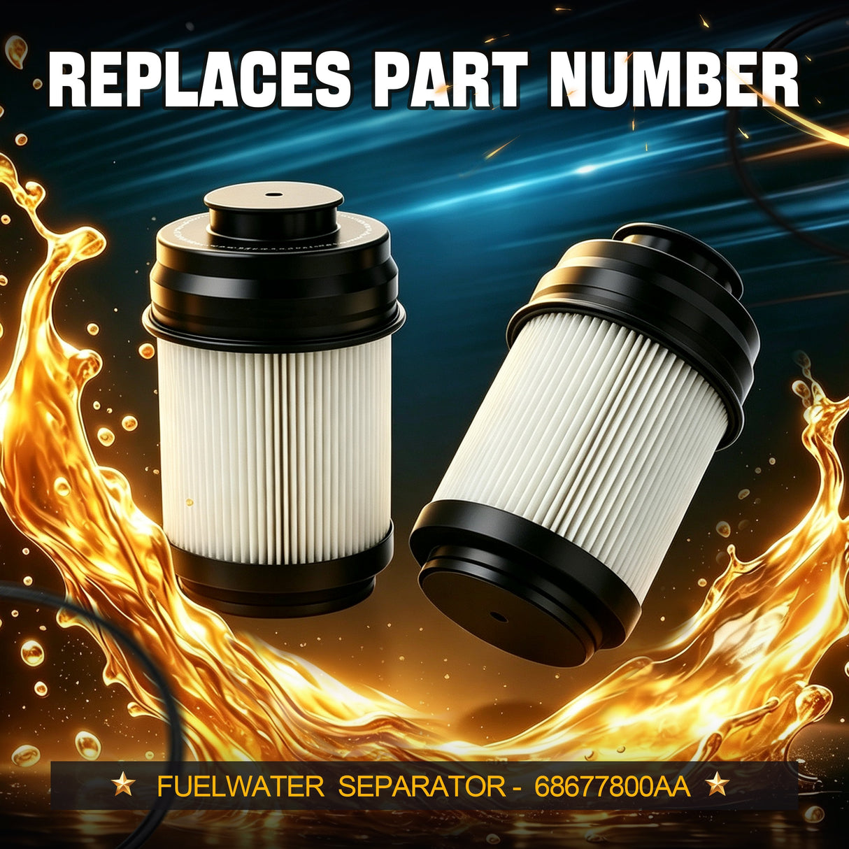 Trucktok 2025-2026 6.7L Ram Primary & Secondary Fuel Filter Replace 68677800AA TruckTok