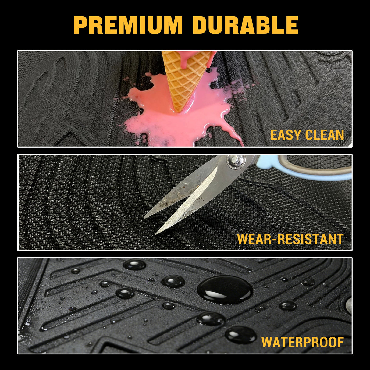 Trucktok 2025-2026 Dodge Ram 1500 Crew Cab with Storage All-Weather TPE Floor Mats TruckTok