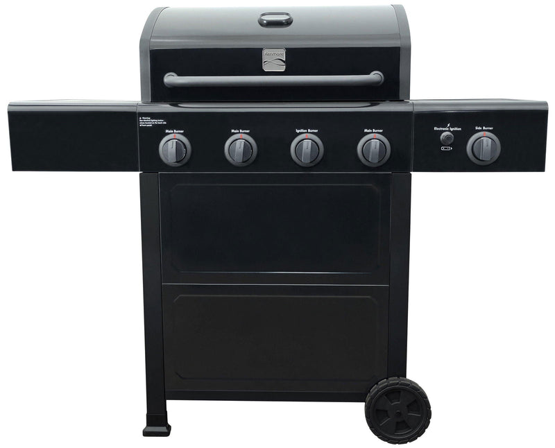 4 Burner Gas Grill Plus Side Burner - All Black