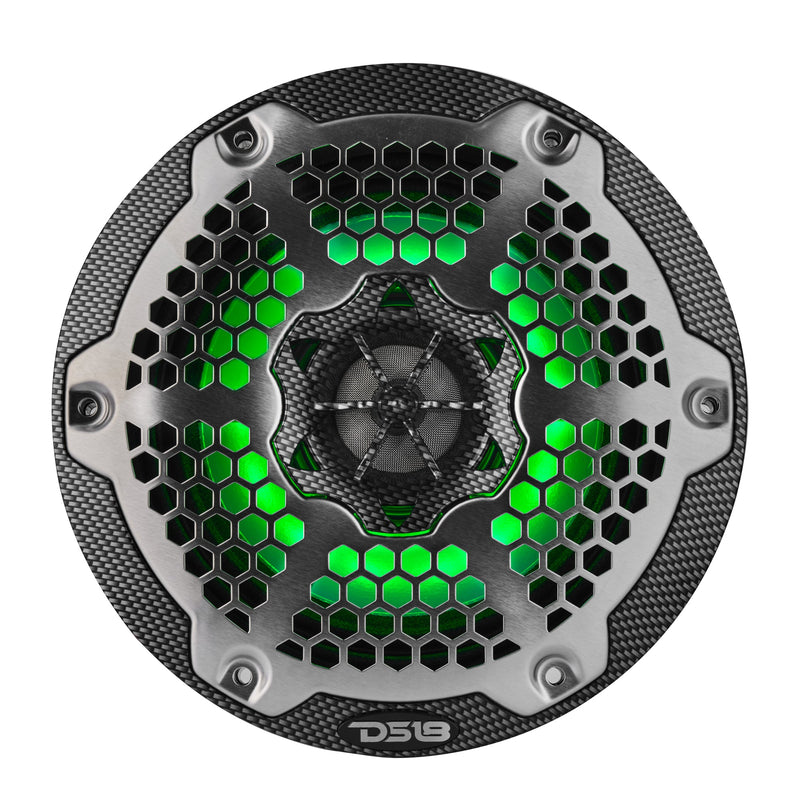 6.5” Marine 2-Way Hybrid Speaker with RGB LED, Compression Driver and Neodymium Magnet | 250W RMS 4-Ohm