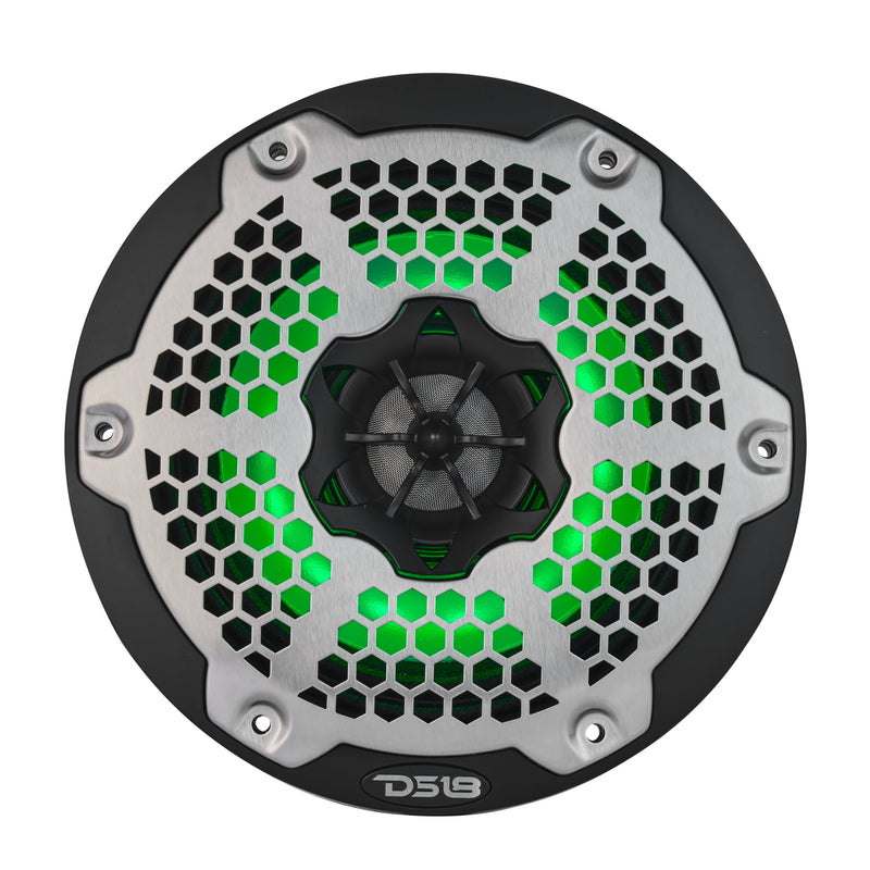 6.5” Marine 2-Way Hybrid Speaker with RGB LED, Compression Driver and Neodymium Magnet | 250W RMS 4-Ohm