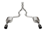 Corsa 24 Ford MustangGT Xtreme Cat-Back Ex.Sys 3,0 po Sortie arrière double avec embout StraightCut PVD noir de 4,5 po