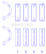 King Engine Bearings Chrysler 2.7L (Size +0.25mm) Main Bearing Set