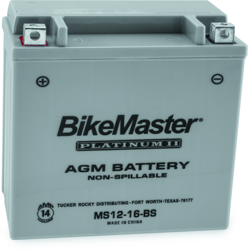 BikeMaster AGM Battery - MS12-16-BS