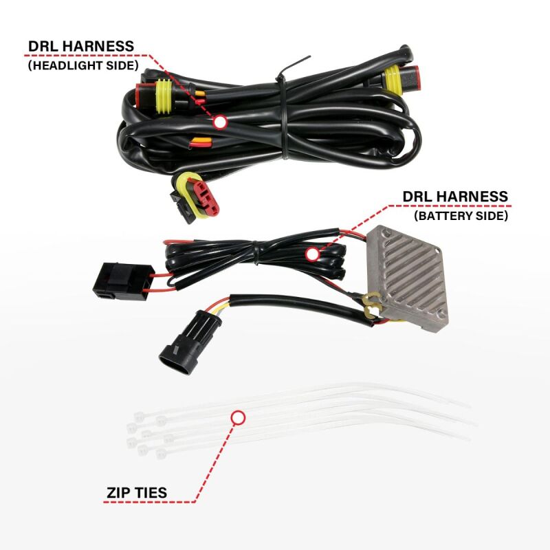 Phare de projecteur à LED Anzo 19-21 GMC Sierra 1500 avec commutateur arrière + séquentiel - Noir