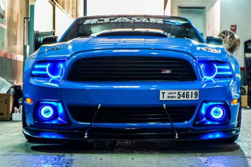 Kit Halo LED Oracle Ford Mustang 10-12 - Phares de projecteur - Bleu VOIR LA GARANTIE