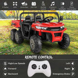 6x6 Ride On UTV Truck with Dump Bed, 6 Suspension, and 4WD - Perfect for Kids with LED Lights and Remote Control