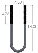 U Bolt, 5/8 X 4 X 14