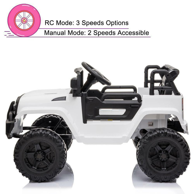 4x4 Double-Drive 12V Electric Car for Kids with Lights and MP3 Player