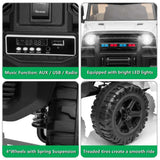 4x4 Double-Drive 12V Electric Car for Kids with Lights and MP3 Player