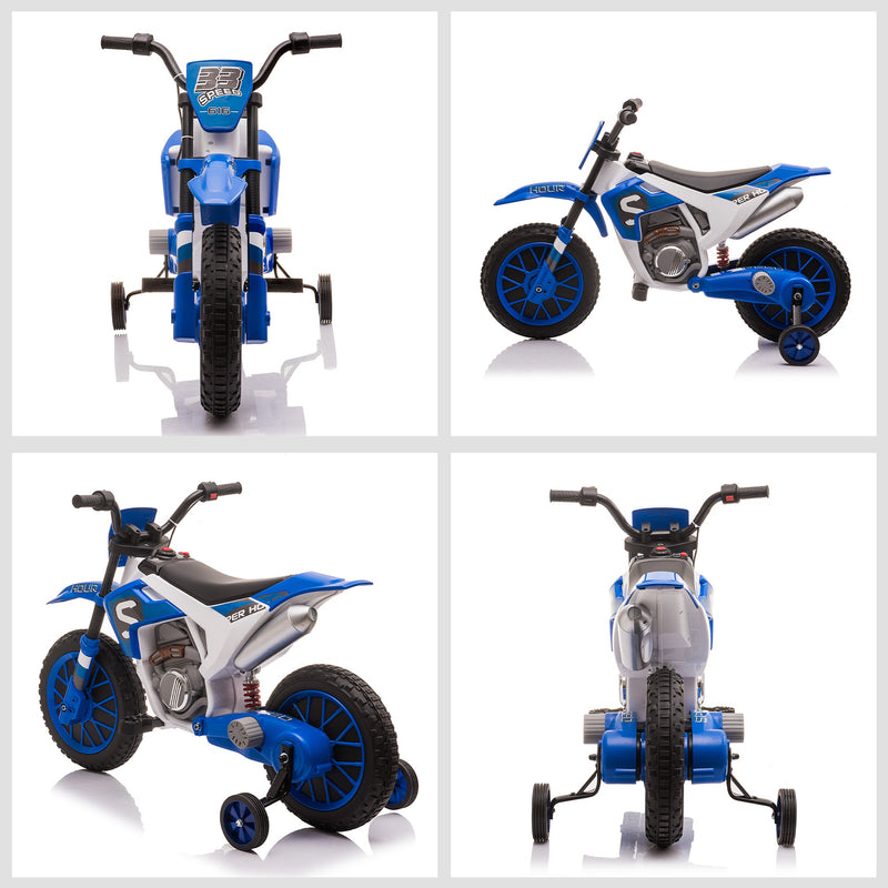 12V Rechargeable Dirt Bike Toy with Training Wheels - Perfect for Little Riders!