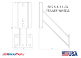 5 to 6 Lug Spare Tire Mount, Includes Stainless Steel Hardware