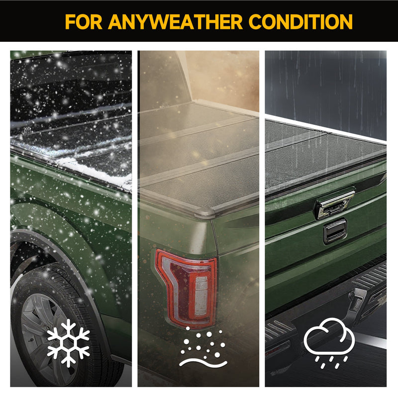 Trucktok 2015-2025 Ford F150 5.5FT Hard Tri-Fold Tonneau Cover Truck Bed Pickup