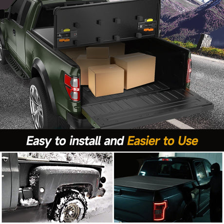 Trucktok 2015-2025 Ford F150 5.5FT Hard Tri-Fold Tonneau Cover Truck Bed Pickup TruckTok