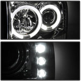 Spyder Chrome 1-PC. Projector Headlights W/ LED HALO - 6.0/7.3 Powerstroke (1999-2004)
