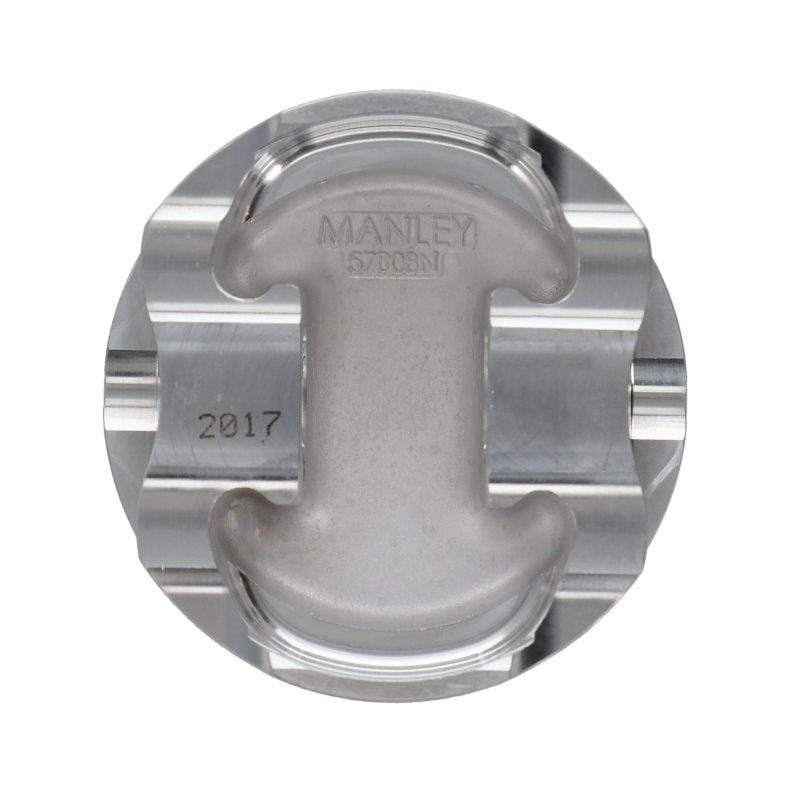 Ensemble de pistons plats Manley 03-07 Nissan 350Z/Maxima/Altima 81,4 mm Stroker 95,5 mm alésage standard 8,5:1 avec segments