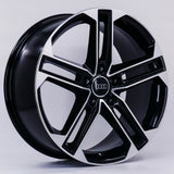 18 x 8.0 5x112 Black Machine Face 1 pc Wheels For Audi Mercedes
