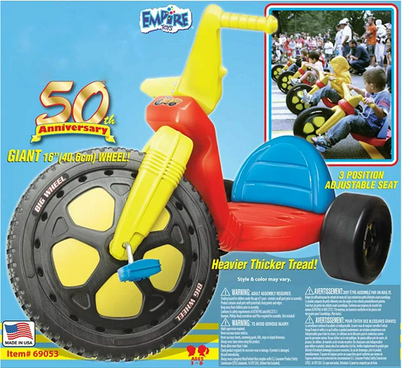 50th Anniversary 16 Inch Ride-On Toy for Ages 3+: Perfect for Big Wheel Fans!