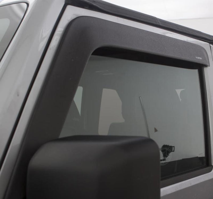 Déflecteurs de fenêtre à profil bas AVS 07-18 Jeep Wrangler (2 portes uniquement) Ventvisor 2 pièces - Noir mat