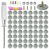 GOOSLA Auto Roof Snap Rivets Headliner Repair Kit 65 Set Grey Flannelette A1103