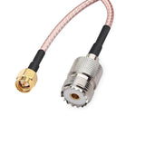 HT Electronics Handheld Antenna Cable SMA Male to UHF SO-239 Female Connectors 6'' TekShack