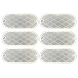 All Star Truck Parts Oval Reflectors for Trailers RVs ASTPRF2421A/R Red 2 Each