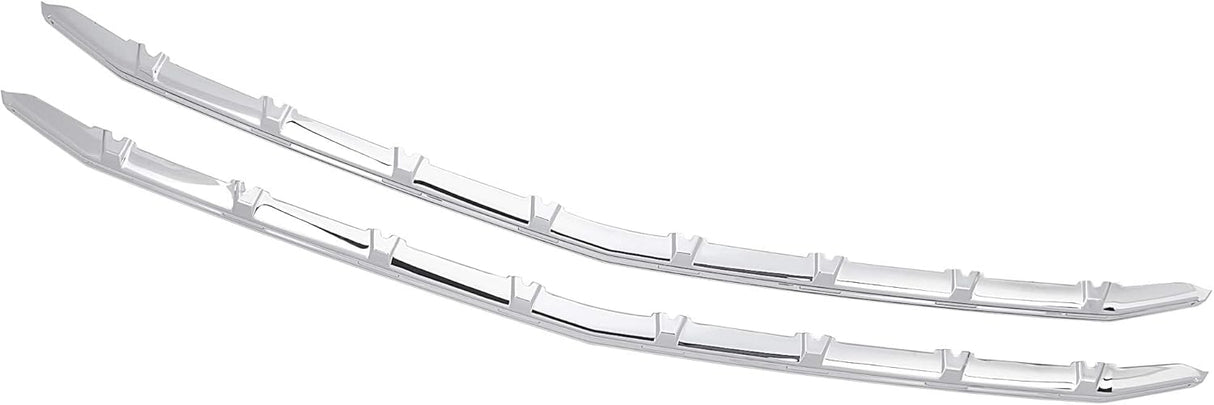 Front Grille Overlay Trim 4 Piece Set Chrome Finish