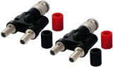BNC Male Plug to 2X 4mm Dual Banana Female Jack Socket Binding Post TekShack