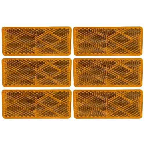 All Star Truck Parts Rectangular Stick On Reflector Red 2-Pack MTRF1301