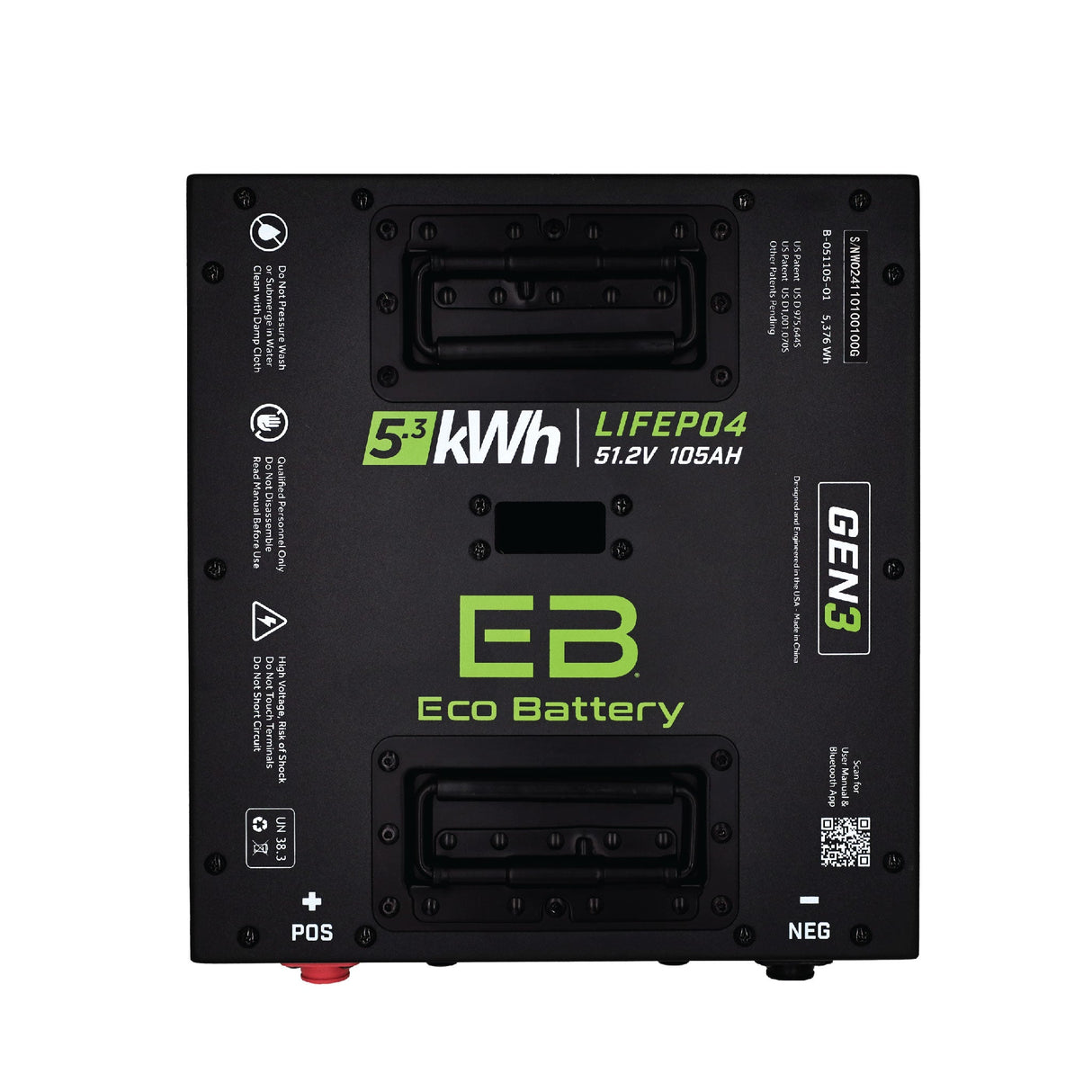 Eco Battery (48V) 51V 105AH Thru-Hole Battery Bundle / Advanced EV Advent / 2022-24