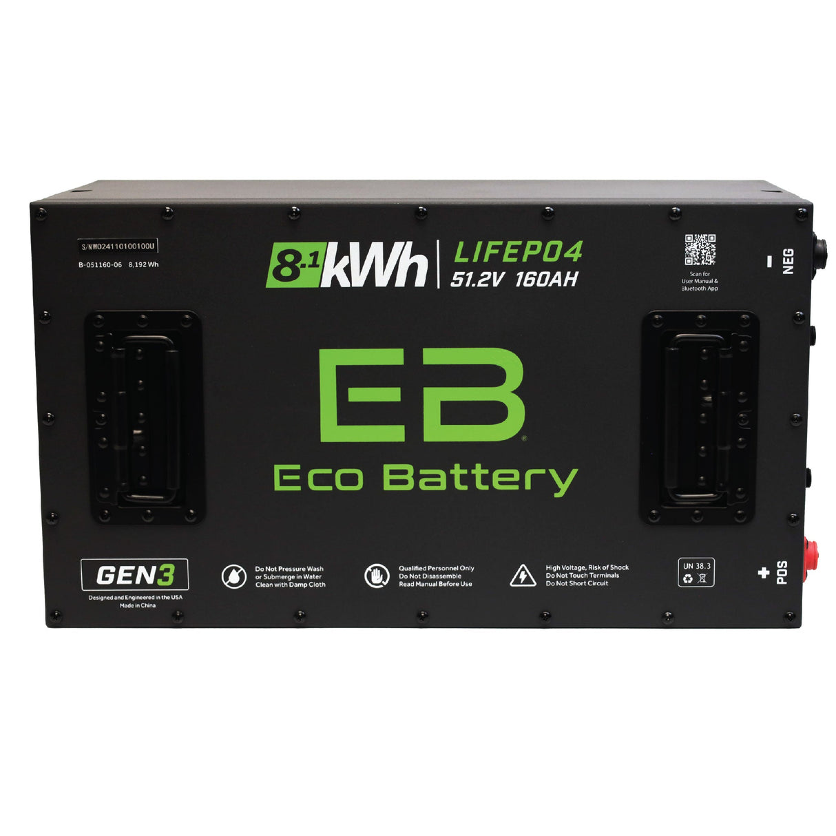 Eco Battery (48V) 51V 160AH Battery Bundle / EZGO RXV