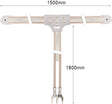 Bingfu FM Dipole Antenna 300Ω with 2-Pin Connector for Stereo Receivers Bingfu