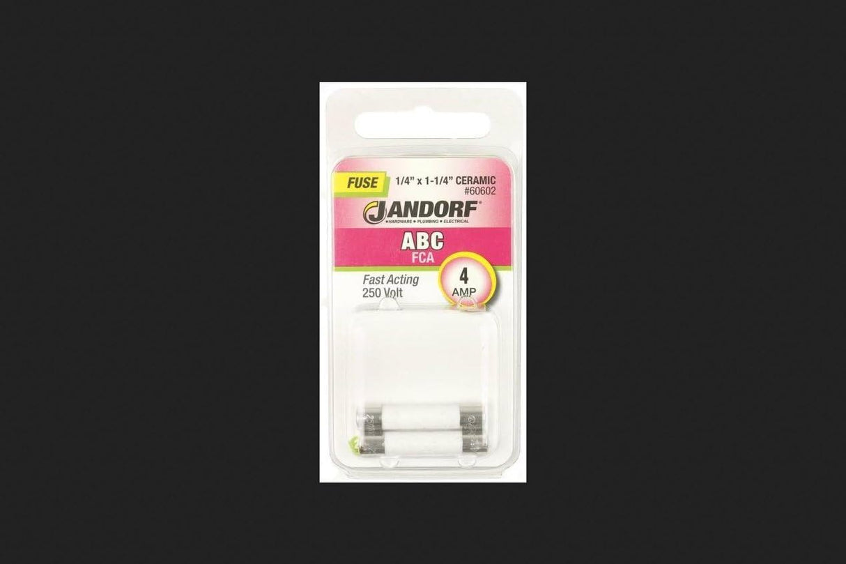 Jandorf Fast Acting 250 Volt 4 Amp Fuse #60602 Jandorf