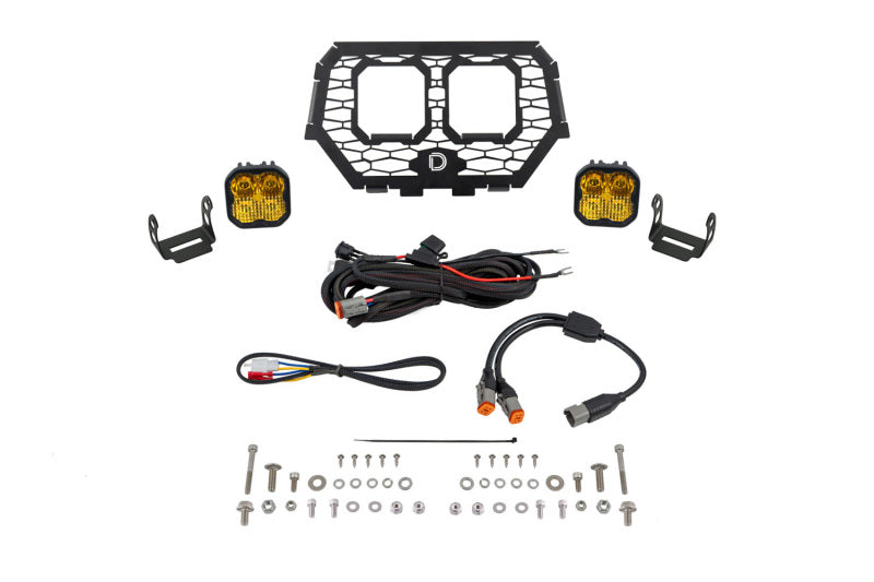 Kit de calandre à LED Stage Series 14-18 Polaris RZR XP de Diode Dynamics - Combo jaune Pro