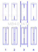 King Engine Bearings Ford 232 (Size +0.75mm) Main Bearing Set