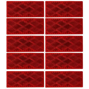 All Star Truck Parts Rectangular Stick On Reflector Red 2-Pack MTRF1301