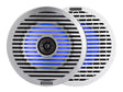 Kicker KM614FL 6.5" Thin-Mount RGB LED Marine Coaxial Speakers 4-Ohm - White & Silver Grilles (Pair) Kicker