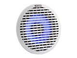 Kicker KM614FL 6.5" Thin-Mount RGB LED Marine Coaxial Speakers 4-Ohm - White & Silver Grilles (Pair) Kicker