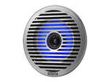 Kicker KM614FL 6.5" Thin-Mount RGB LED Marine Coaxial Speakers 4-Ohm - White & Silver Grilles (Pair) Kicker