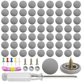 GOOSLA Auto Roof Snap Rivets Headliner Repair Kit 65 Set Grey Flannelette A1103