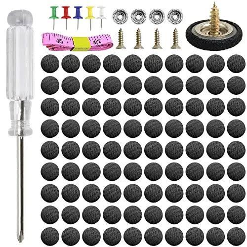GOOSLA Car Roof Headliner Repair Kit 90 Set Black Grid A1101