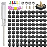 GOOSLA Auto Roof Snap Rivets Headliner Repair Kit 65 Set Grey Flannelette A1103