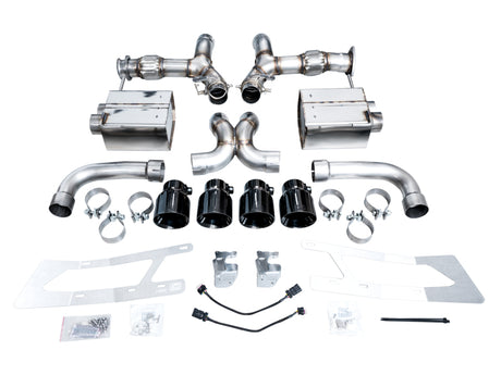 Échappement Cat-Back SwitchPath AWE 2023 C8 Corvette Z06 - Embouts noirs diamantés