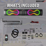 MadJax Decibel 26-Inch Golf Cart Soundbar with Bluetooth, RGB Lights & 500W Audio
